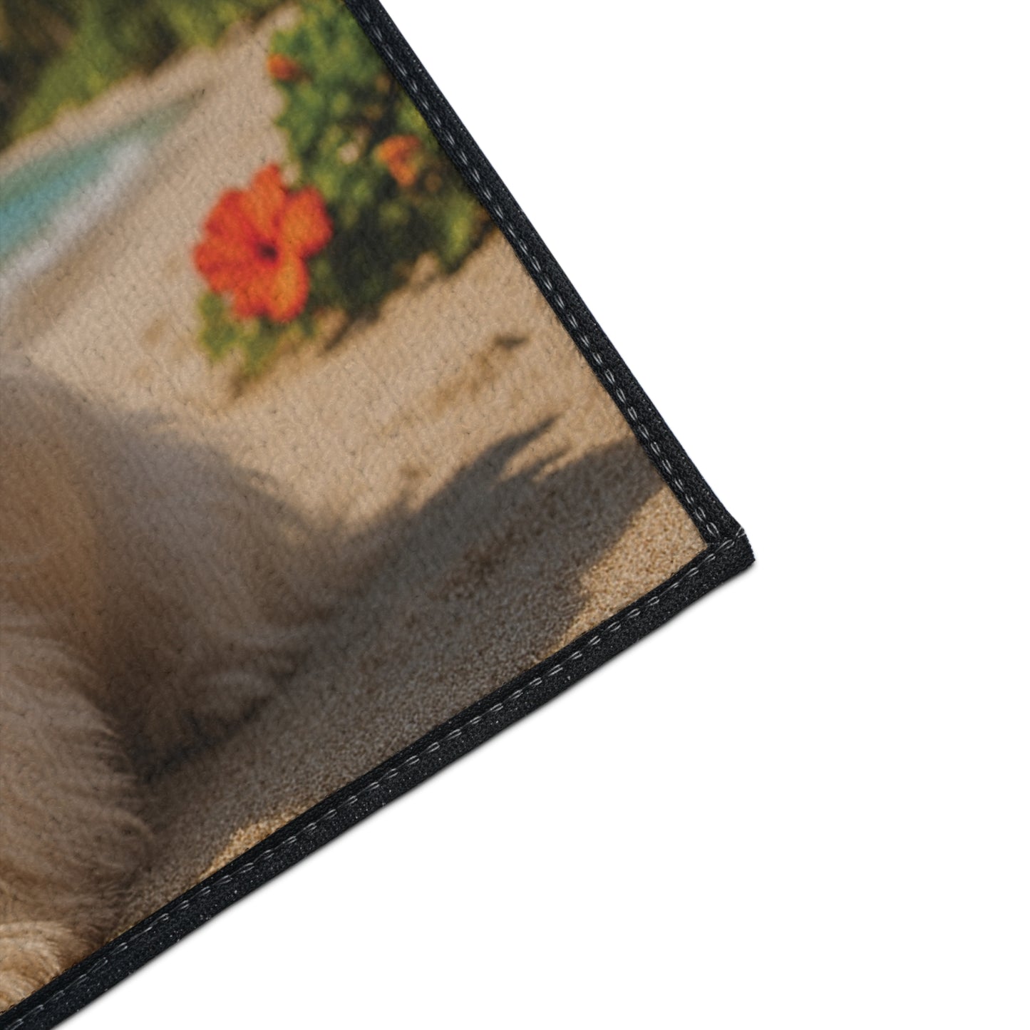 Heavy Duty Floor Mat, 5 Sizes – Tropical Area Rug for Home Décor / Puppy Ariel