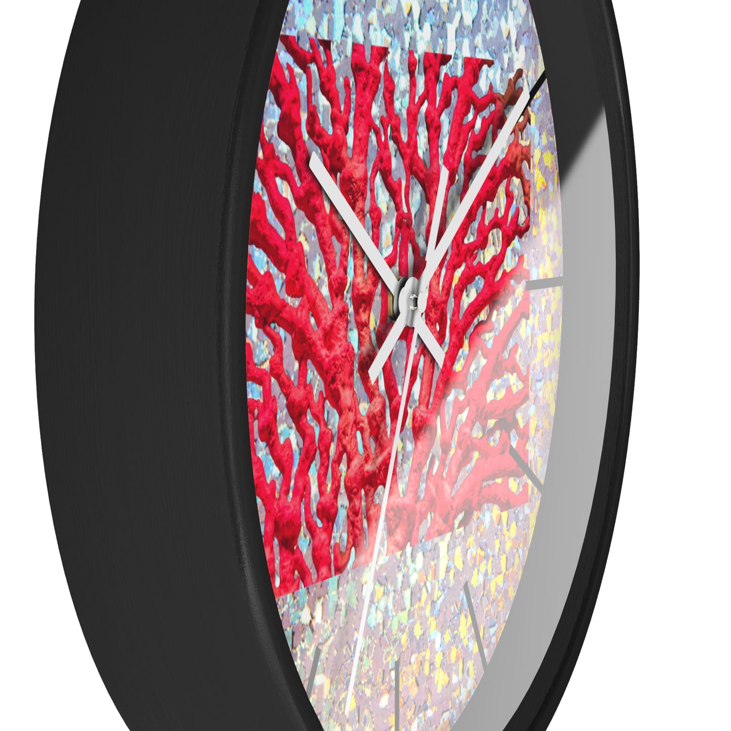 Wall Clock, Disco Red Coral, Hands/Base Variants