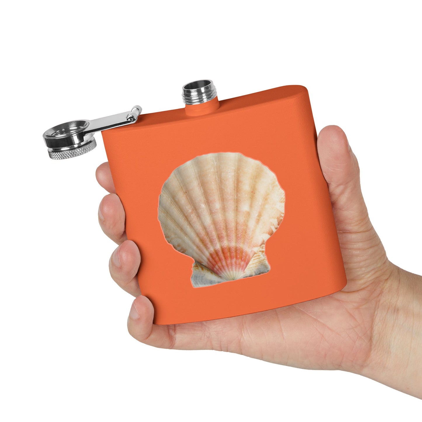 Tropical Stainless Steel 6 oz. Flask, Many Colors  – Rea Scallop Shell