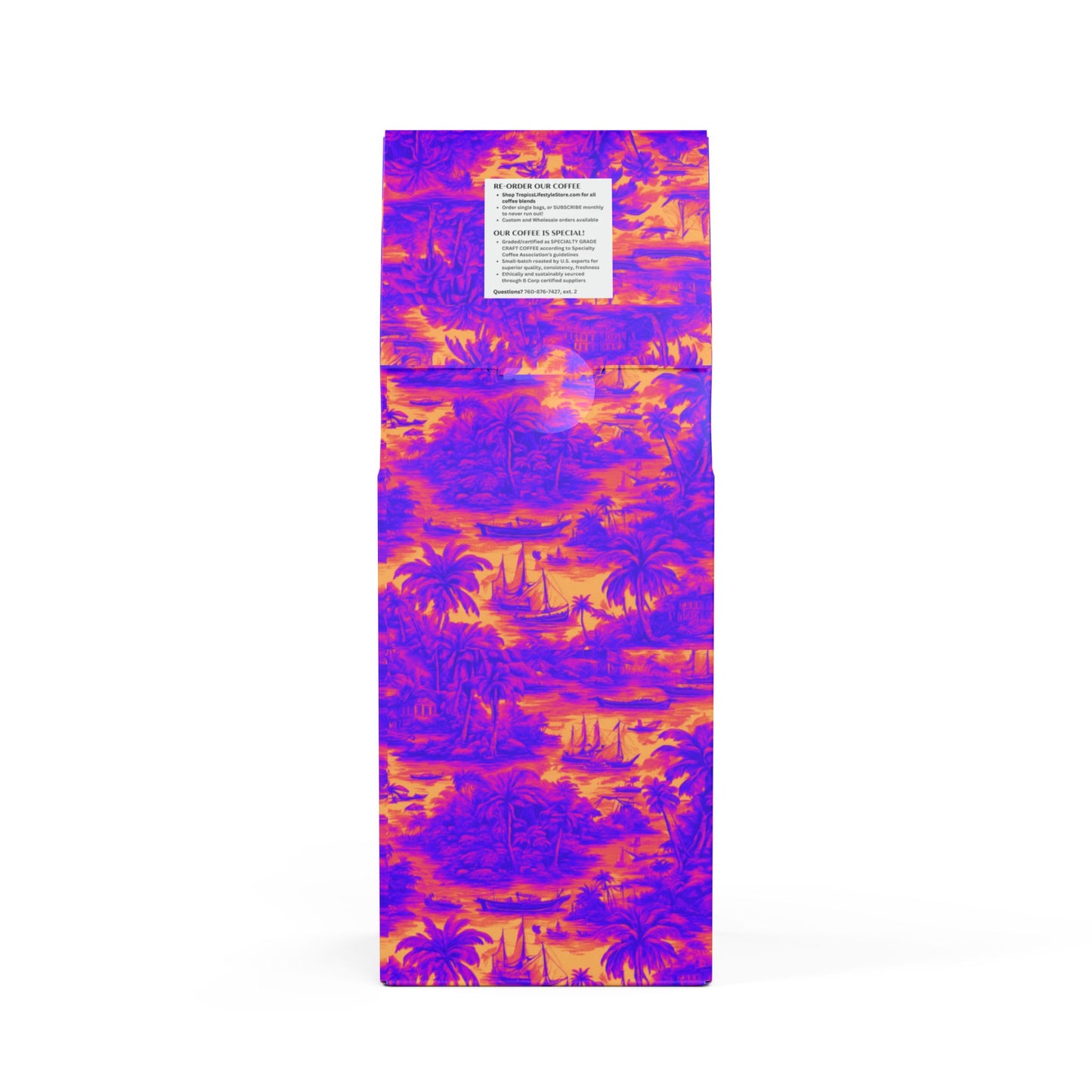 Beach Sunrise Blend™ Blend (Light Roast) Specialty Grade Craft Coffee / Crazy Cool Tropical Toile