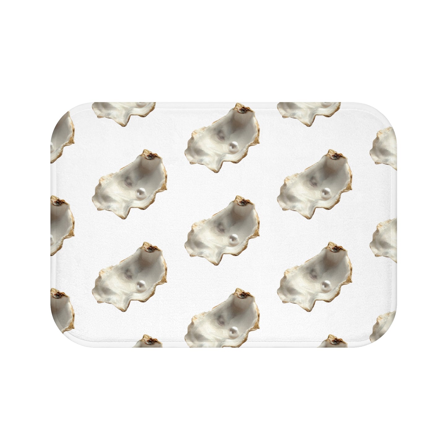 White Freshwater Pearl Bath Mat, 2 Sizes - Tropical Vibes for Home Decor