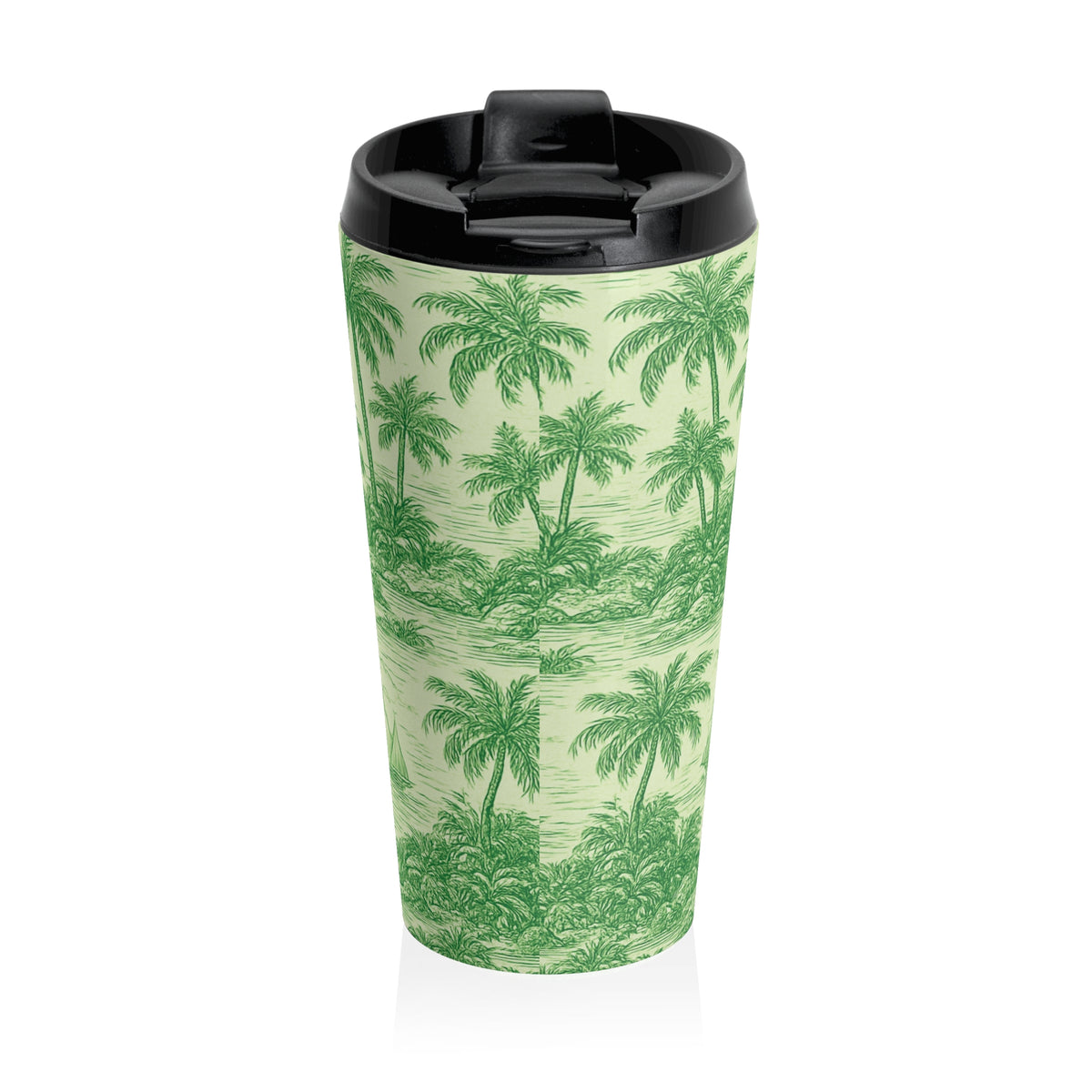 15 oz. Stainless Steel Travel Mug / Faraway Trip, Green