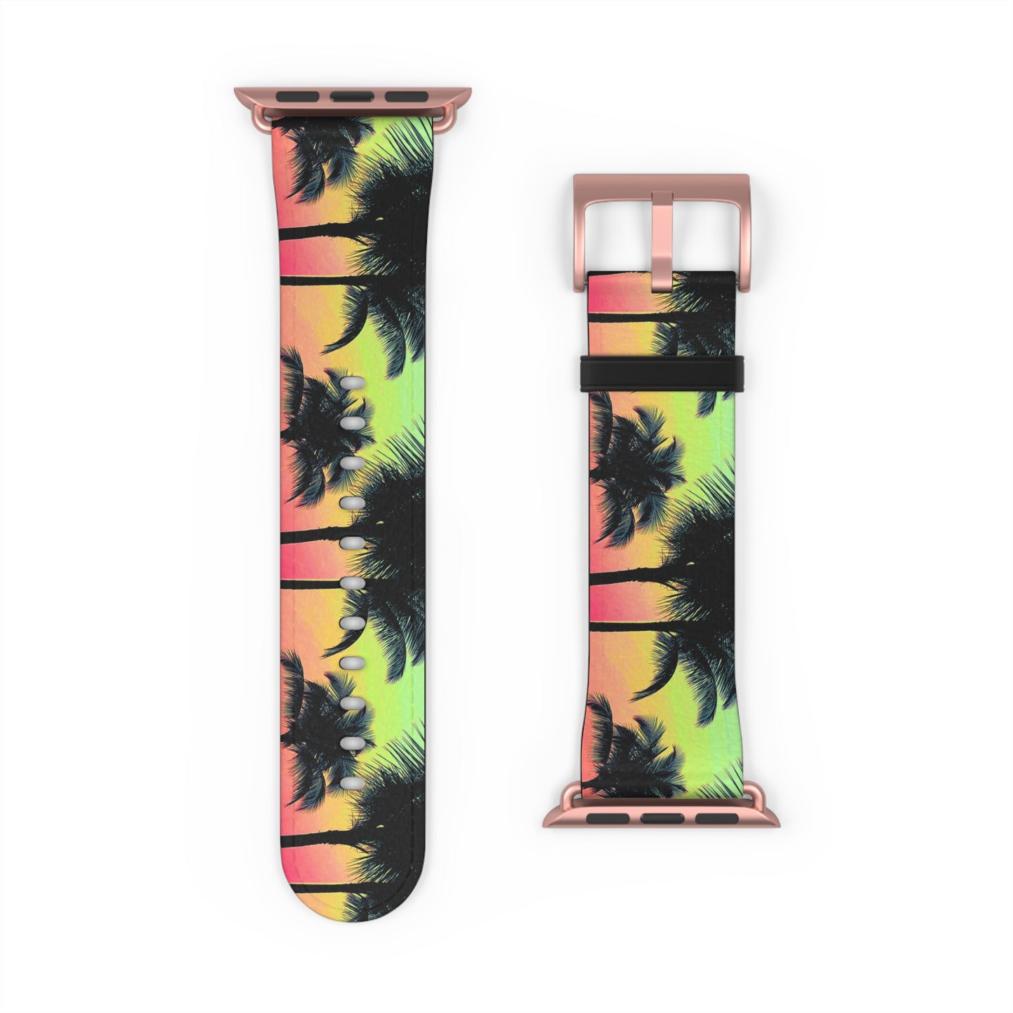 Apple Watch Band - Tropical Palm Glow Sangria