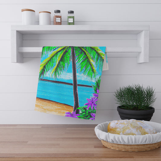 Tropical Tea Towels – Paradise Kitchen Decor / Calm Beach