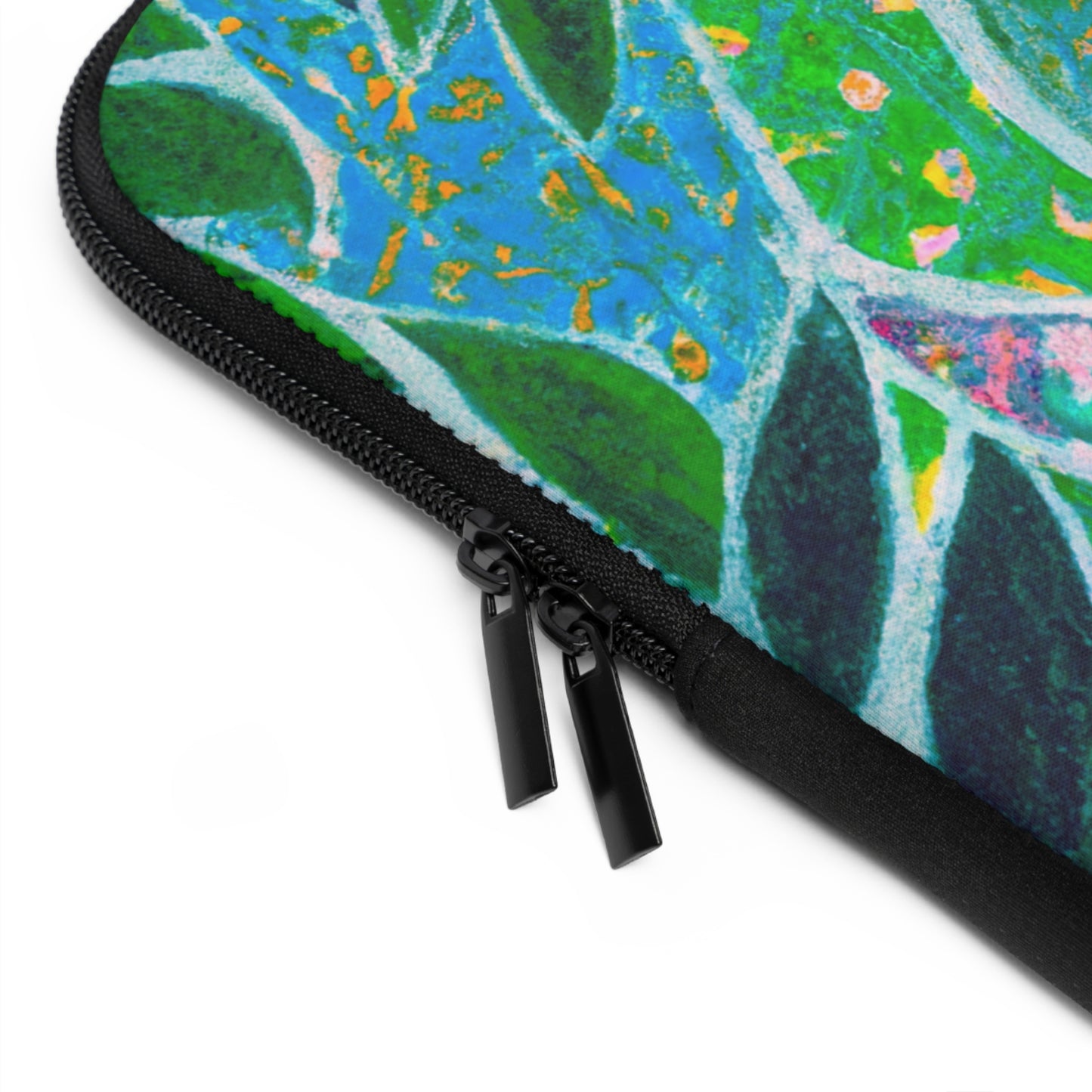 Tropical Laptop Sleeve, 5 Sizes - Perfect for Beach Lovers & Students / Amazon Whimsy, Green