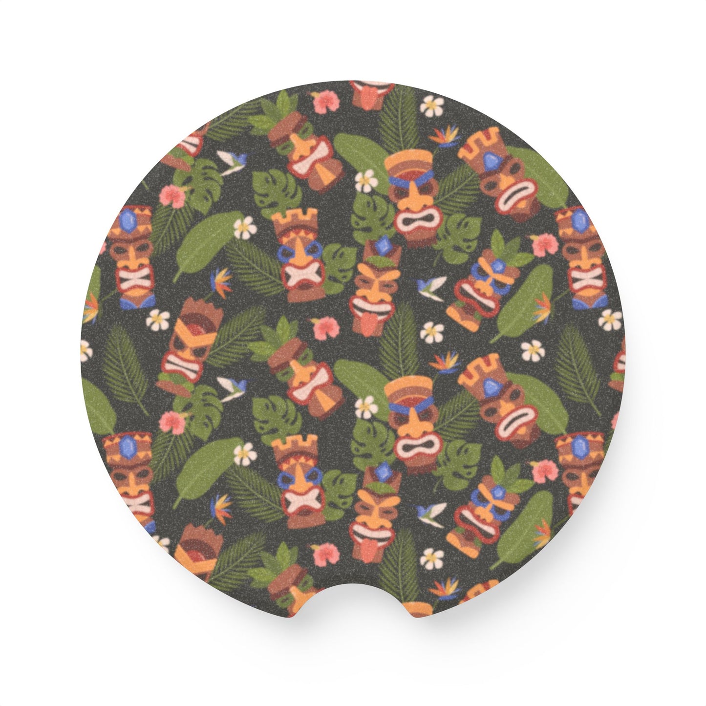 Soapstone Car Coaster - Tiny Tiki Masks