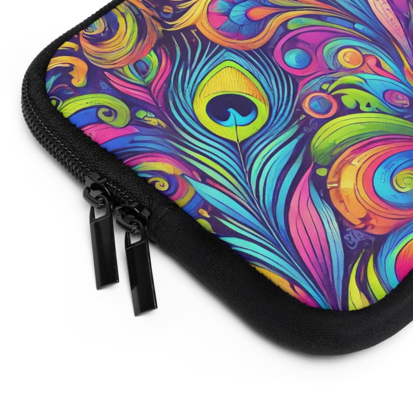 Tropical Laptop Sleeve, 5 Sizes - Perfect for Beach Lovers & Students / Feather Currents