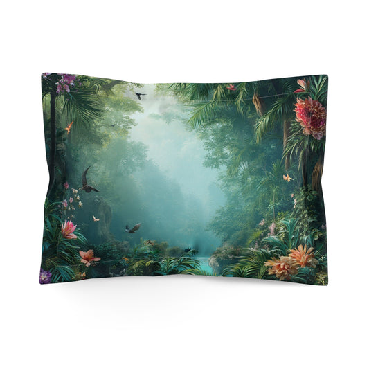 Microfiber Pillow Sham, 2 Sizes | Tropical Vibes for Relaxation / Another Day in Paradise