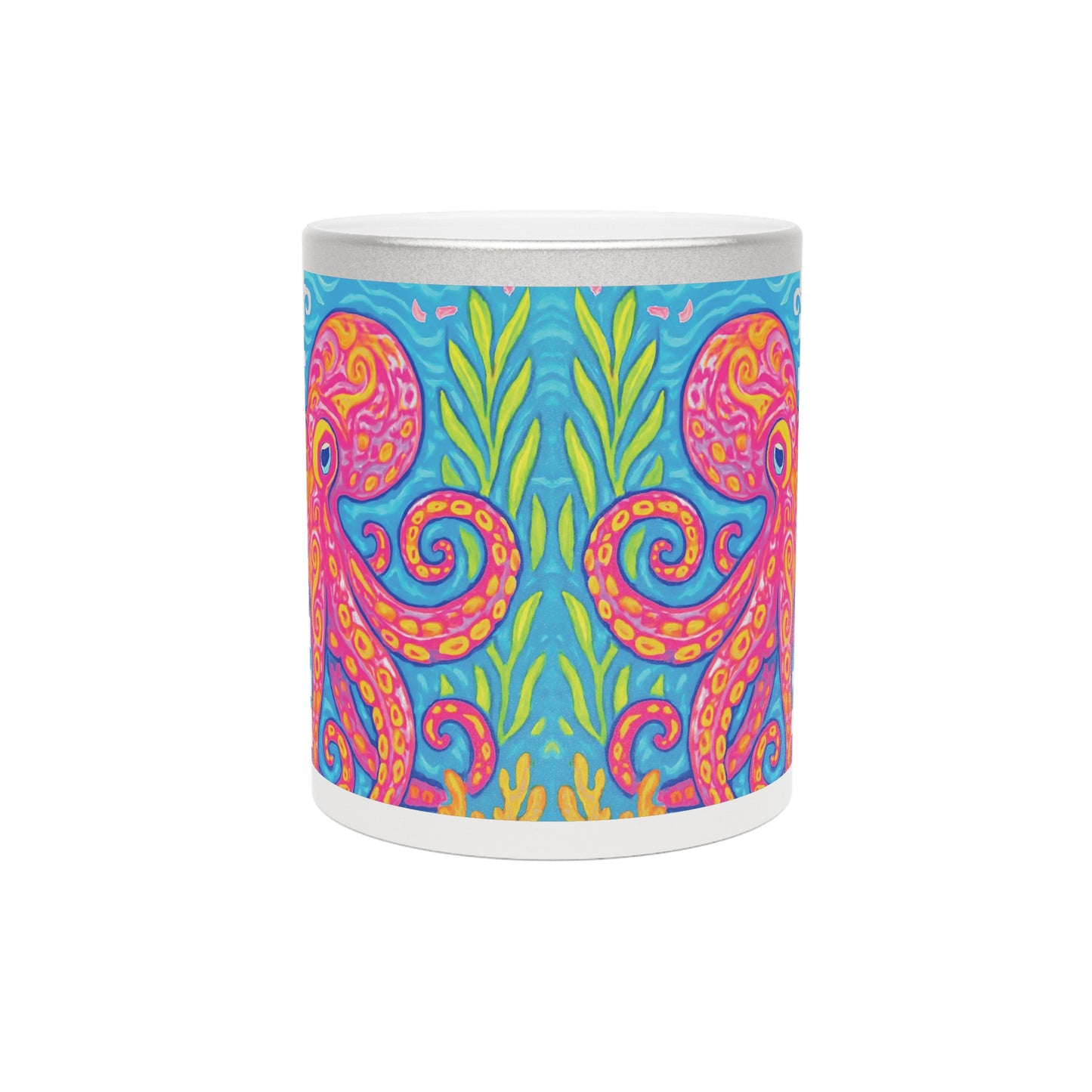 Tropical Metallic Mug, Gold or Silver - Kraken Joe