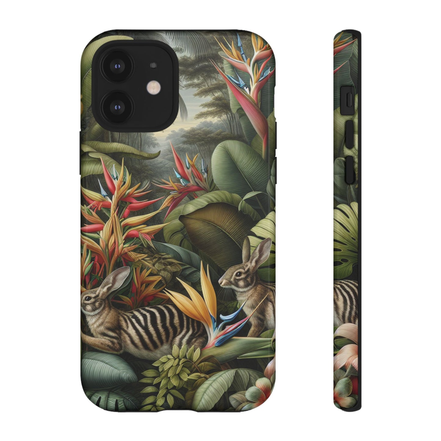 Rainforest Rabbit Outing Phone Case - Tough Cases with Summer Vibe
