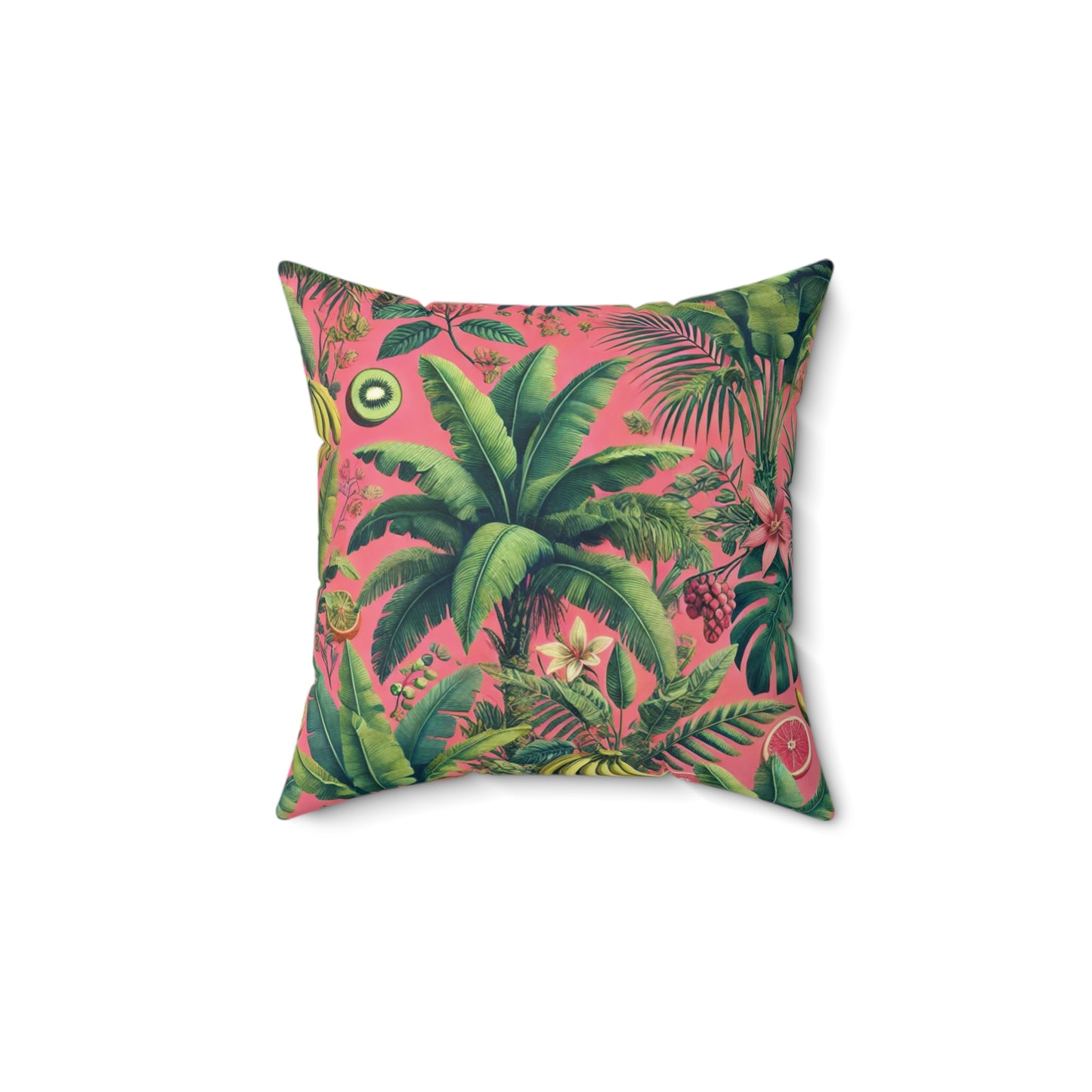 Decorative Pillow - Accent Cushion, 4 Sizes / More Tropical Fruit, Coral