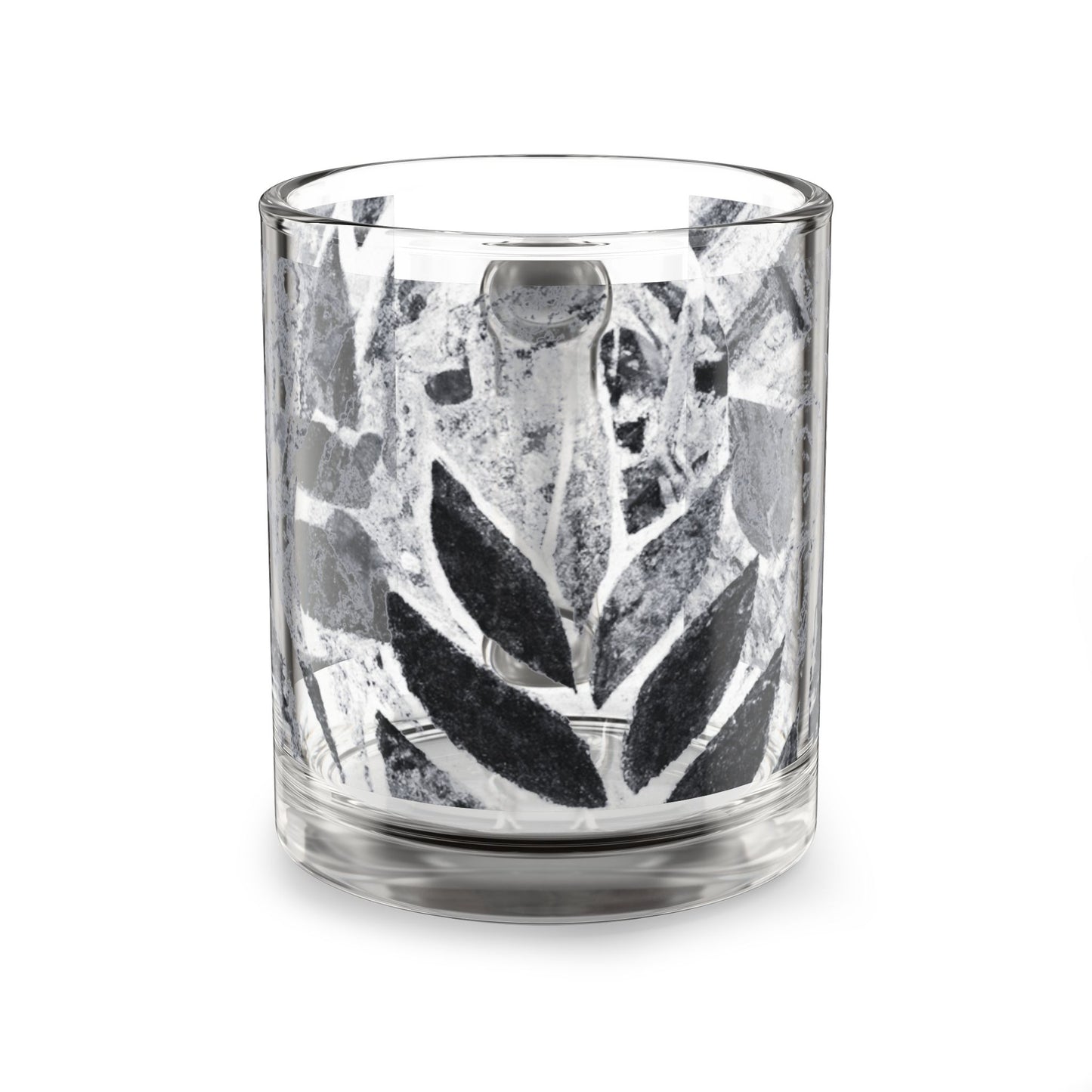 Tropical Glass Mug - 10oz Coffee Cup / Amazon Whimsy, Noir