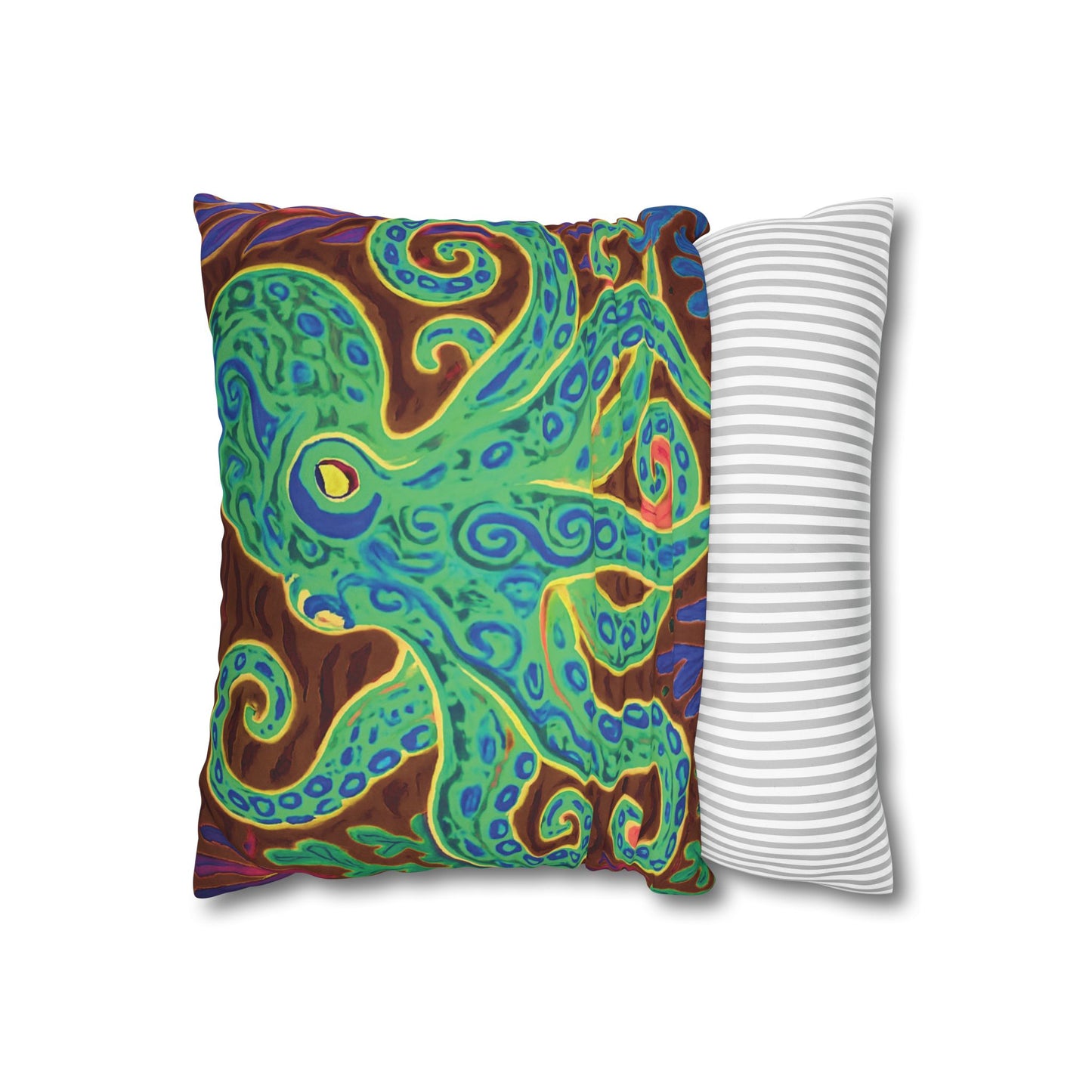 Faux Suede Square Pillowcase - Gamma Kraken Joe