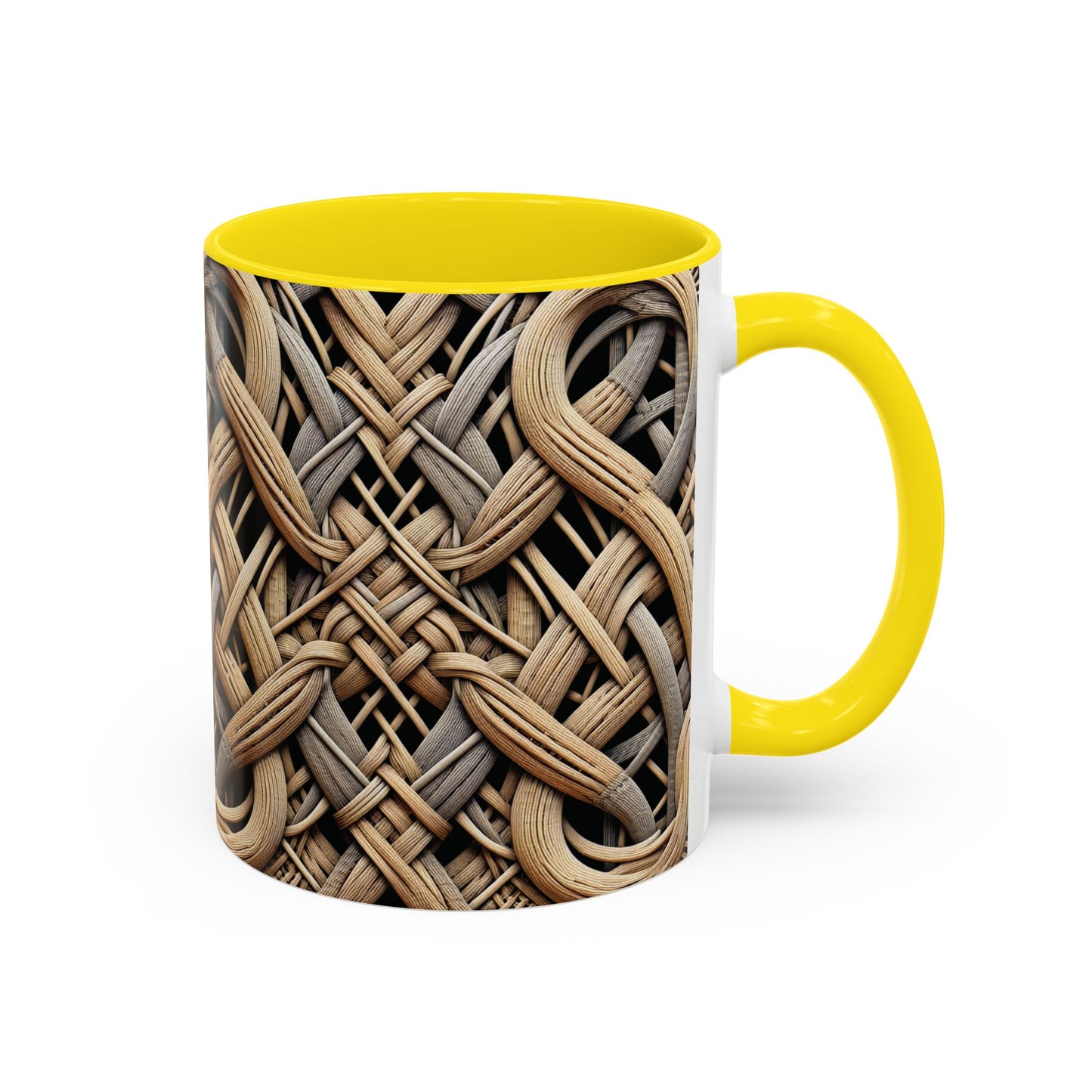 Accent Coffee Mug (11, 15oz), 8 Colors - Beach Wicker