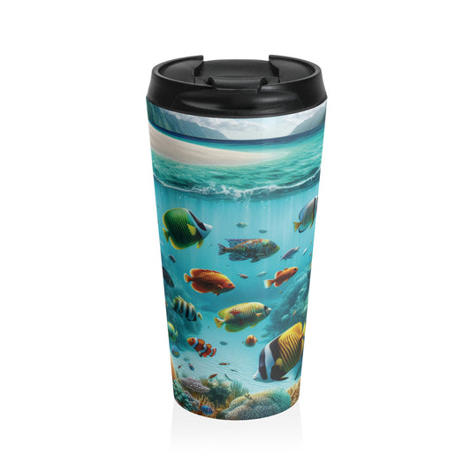 15 oz. Stainless Steel Travel Mug / Fish Playground