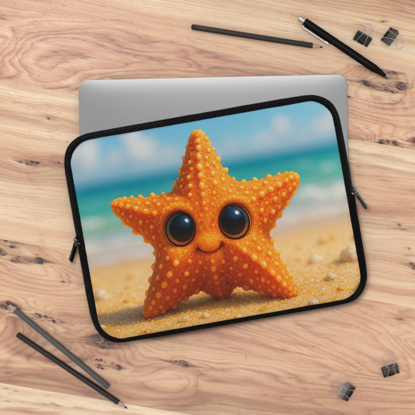 Tropical Laptop Sleeve, 5 Sizes - Perfect for Beach Lovers & Students / Baby Starfish