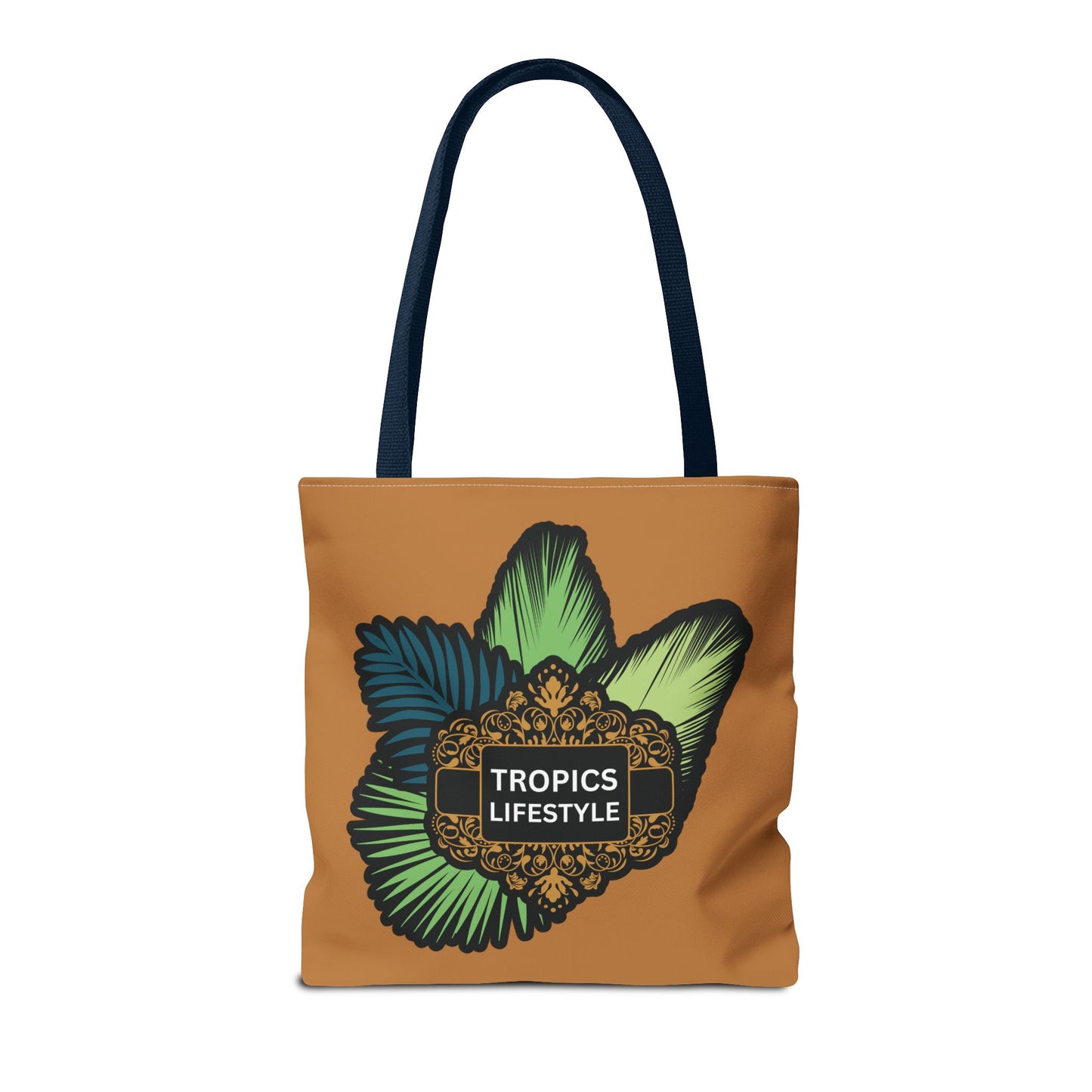 Elegant Tropics Lifestyle Logo Tote Bag - 3 Sizes, Lt. Brown