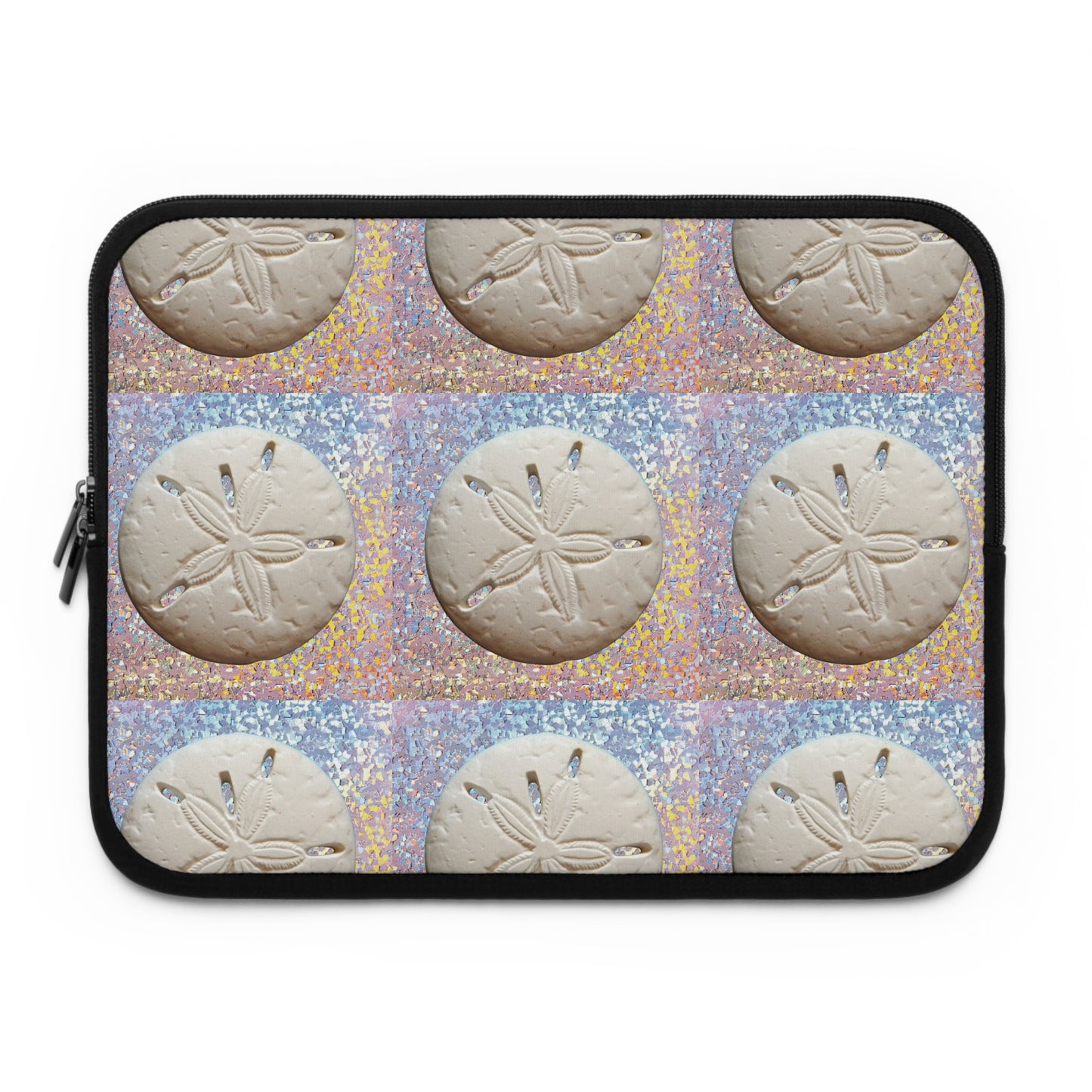 Tropical Laptop Sleeve, 5 Sizes - Perfect for Beach Lovers & Students / Disco Sand Dollar, Repeat