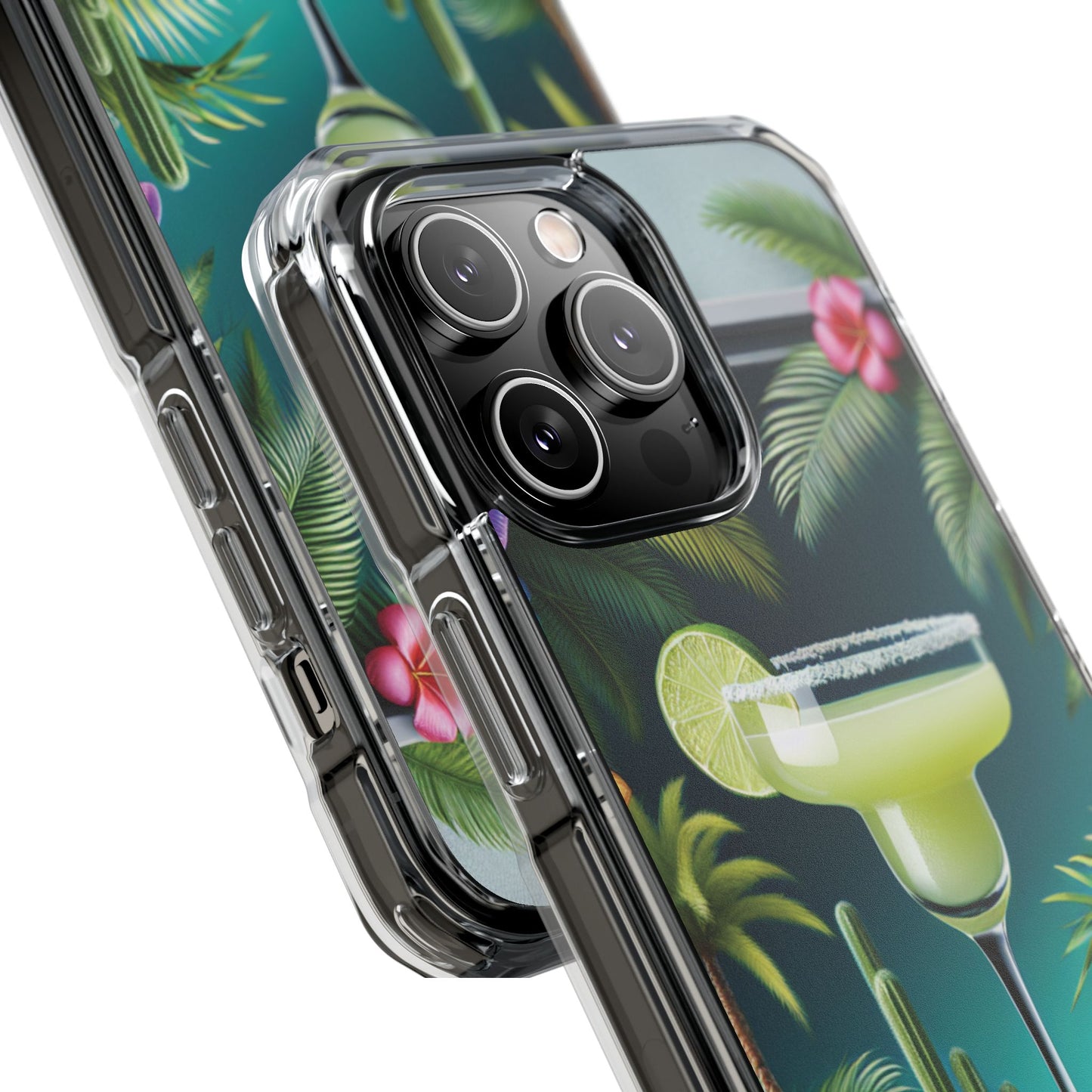 Tropical Margarita Magnetic Clear Phone Case, Many Models