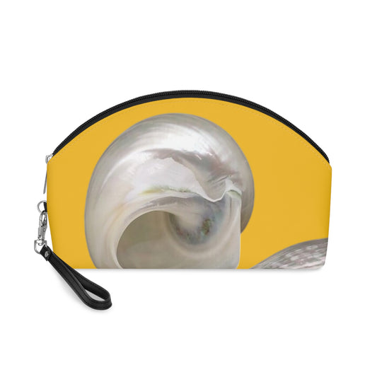 Makeup Bag - White Nautilus Trio. lt. MACRO yellow