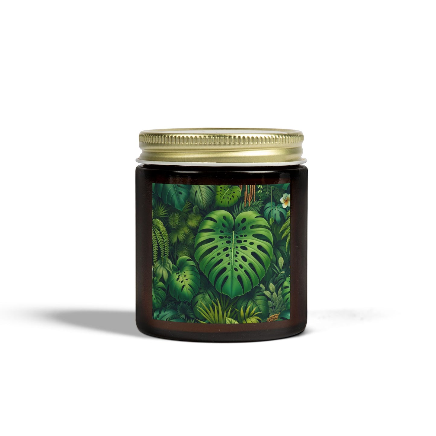 Rainforest Greenery Scented Candles - Coconut Apricot Wax (4oz, 9oz)