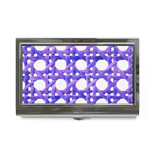 Business Card Holder/Case ~ Beach Chair Wicker, Purple