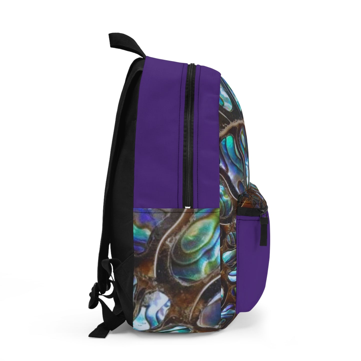 Tropical Backpack  / Ammonite and Abalone, Purple