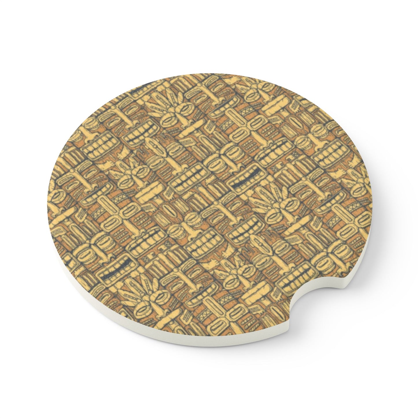 Soapstone Car Coaster - Old Tiki Totems