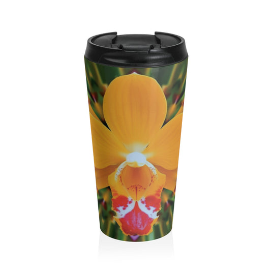 15 oz. Stainless Steel Travel Mug / Kaleido Orange Orchid