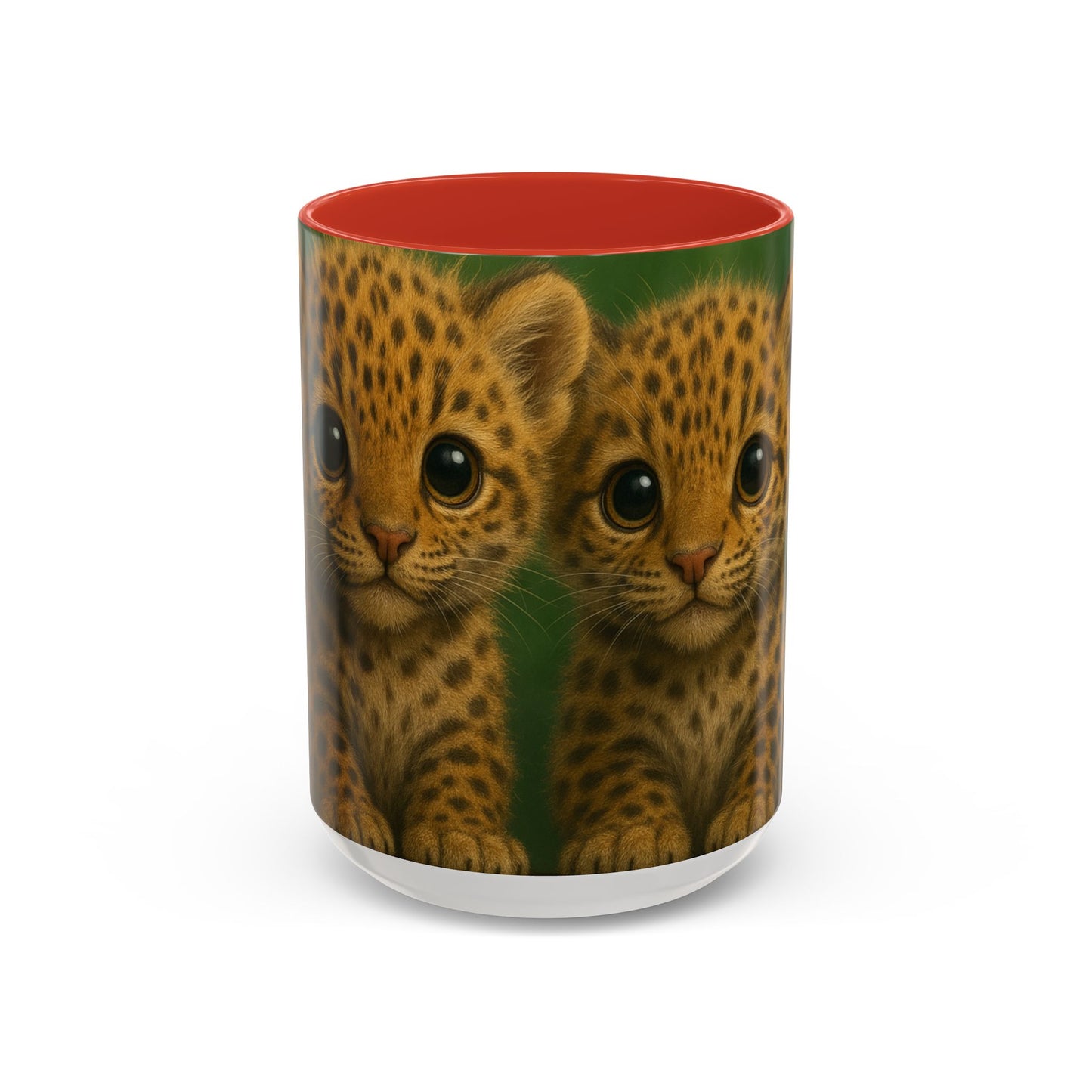 Accent Color Coffee Mug (11, 15oz), 8 Colors - Baby Jaguars