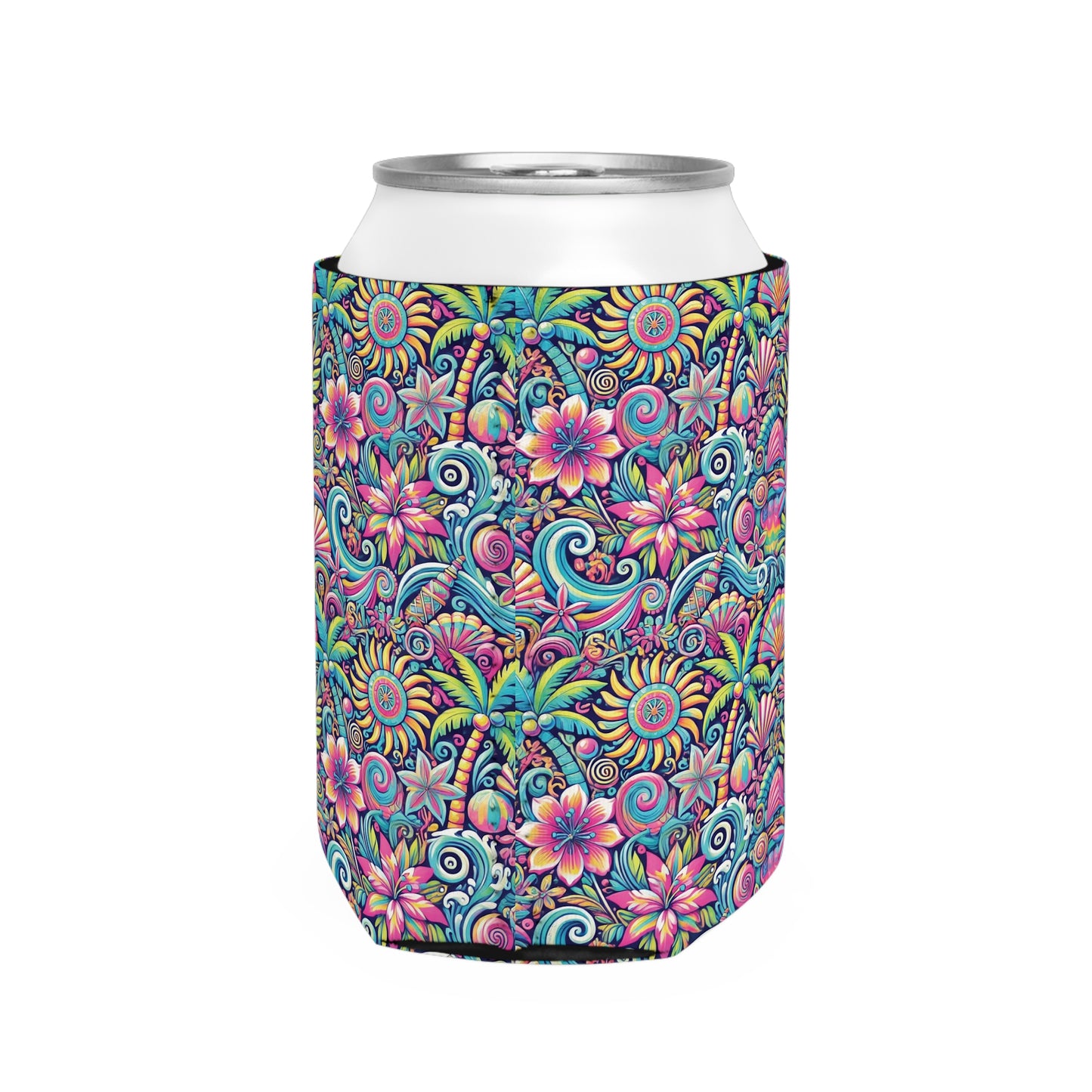 Happy Tropics/Repeat Can Cooler Sleeve - Perfect for Outdoor Picnics