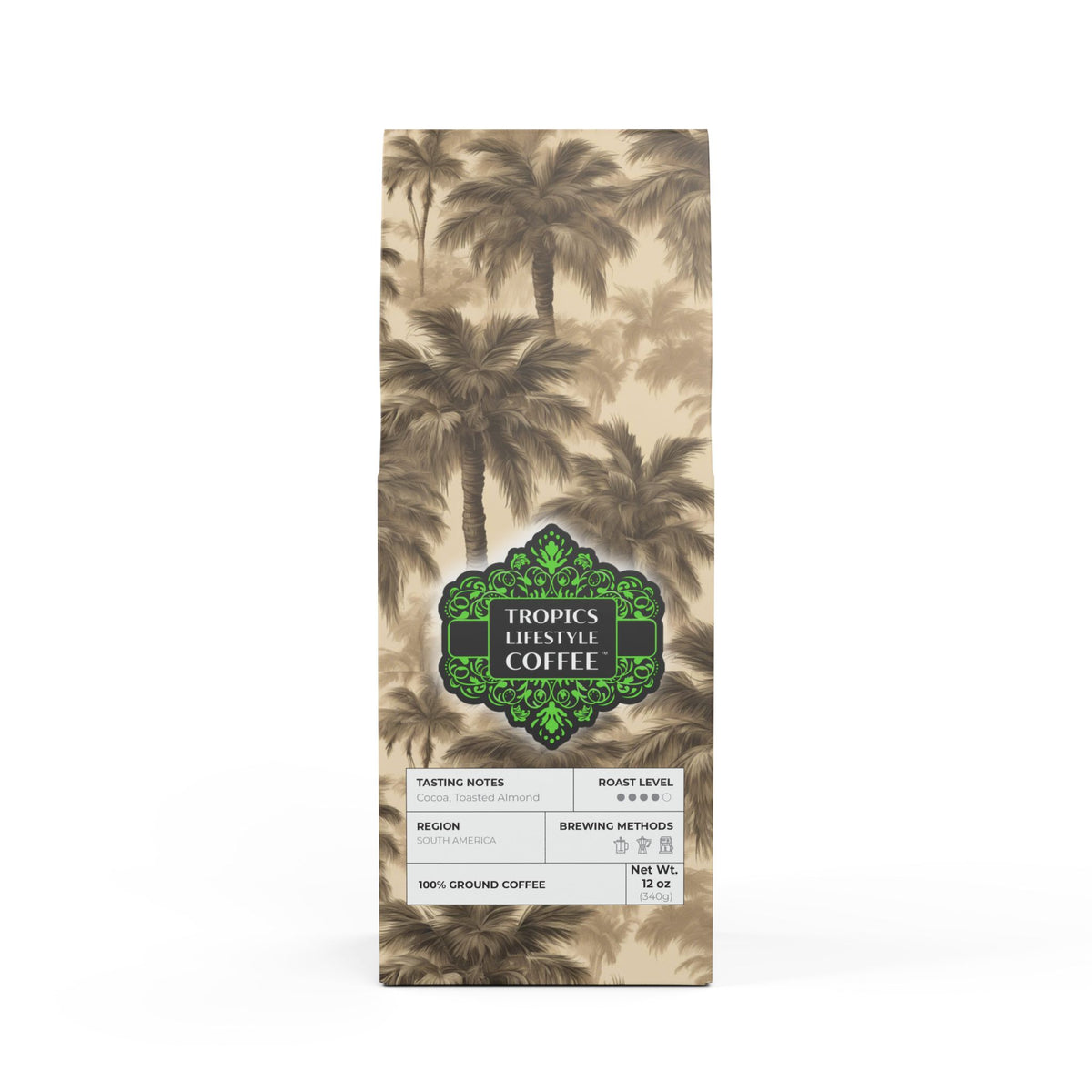 Midnight Surf Blend™ (Medium-Dark Roast) Specialty Grade Craft Coffee / Lisa's Fluffy Palms