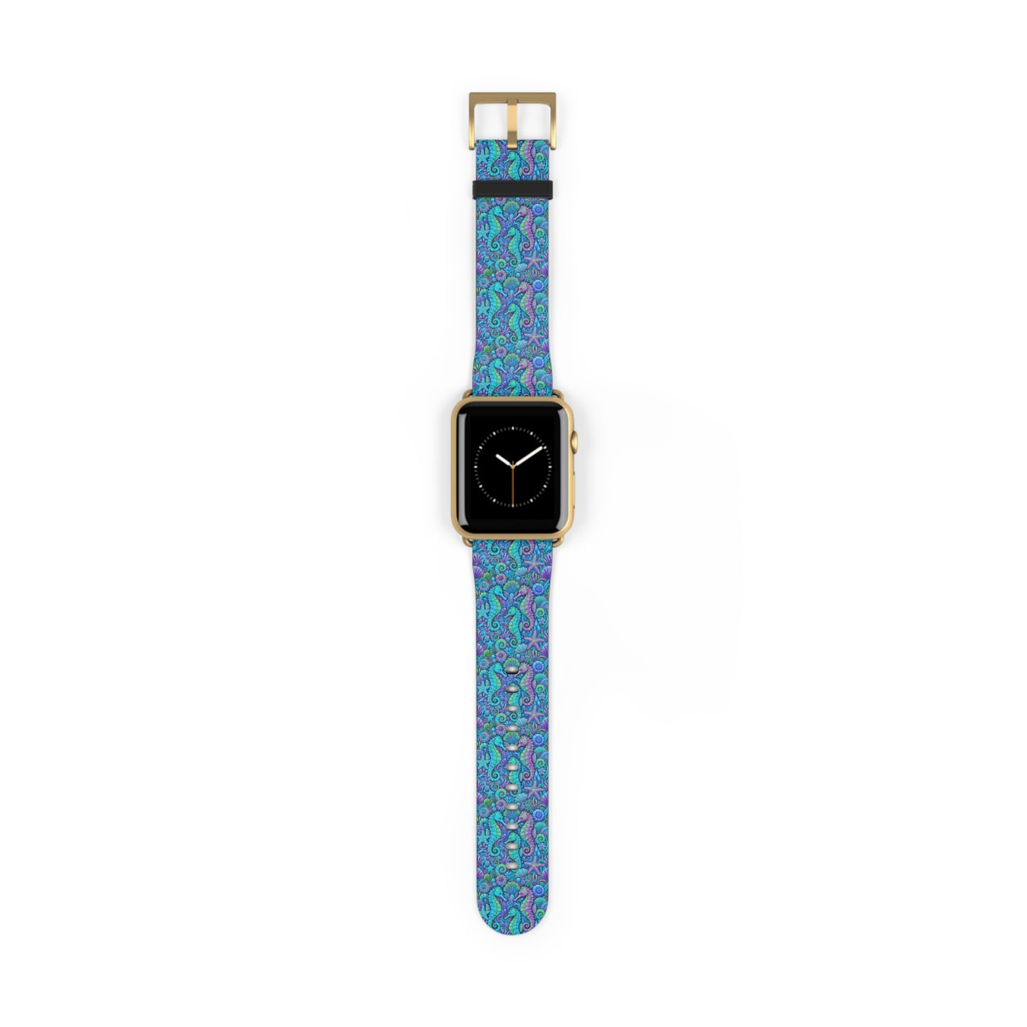 Apple Watch Band - Tropical Seahorse Trio, Turquoise Pop