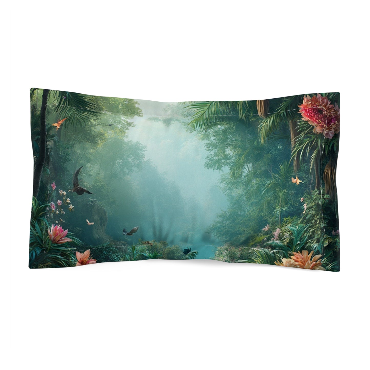 Microfiber Pillow Sham, 2 Sizes | Tropical Vibes for Relaxation / Another Day in Paradise