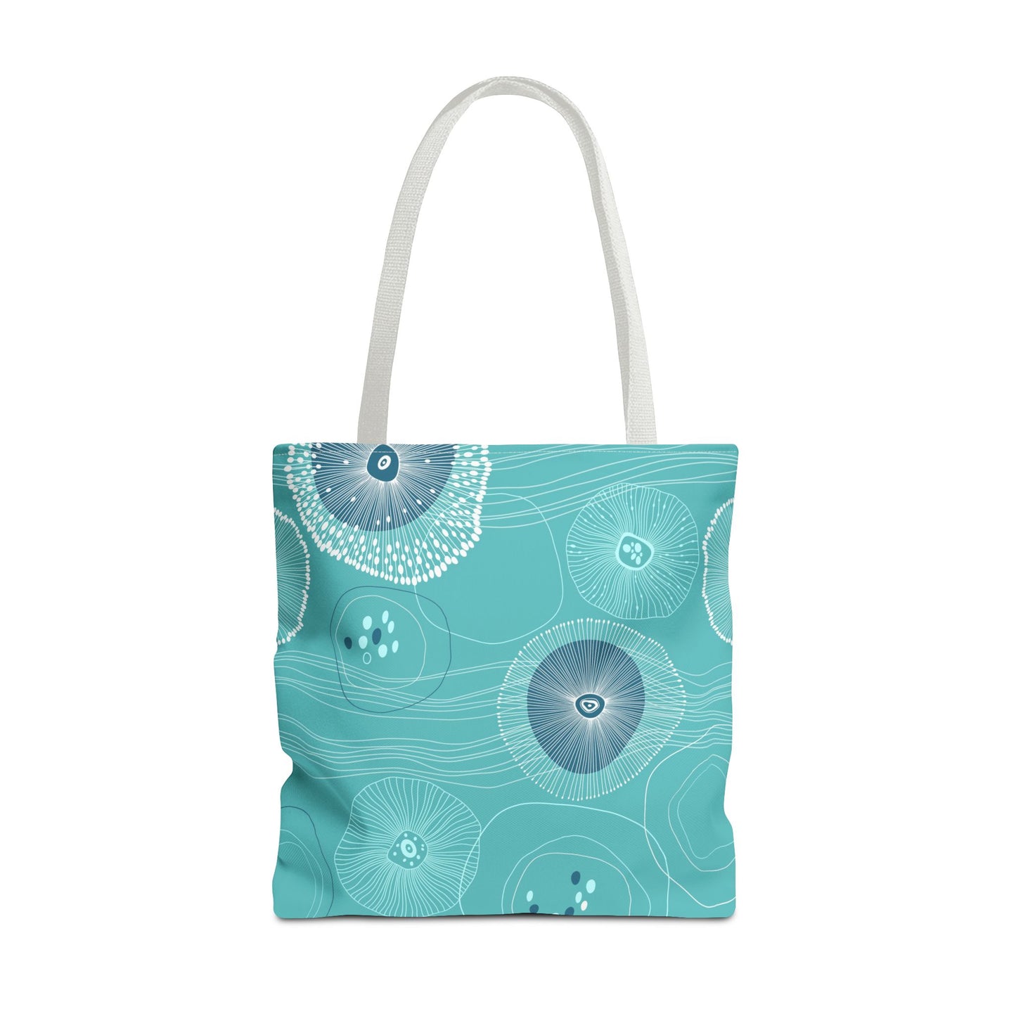 Plankton Drift Teal Tote Bag - 3 Sizes