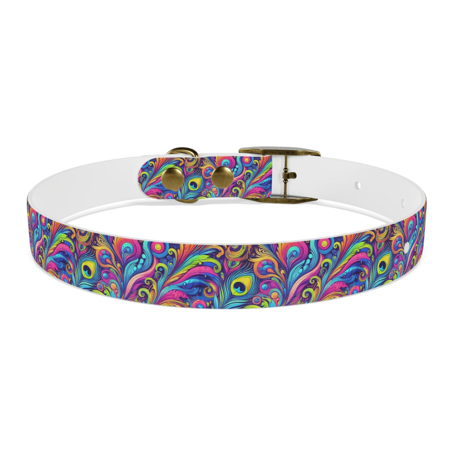 Tropical Dog Collar - Fun and Playful Pet Accessory / Feather Currents Pop
