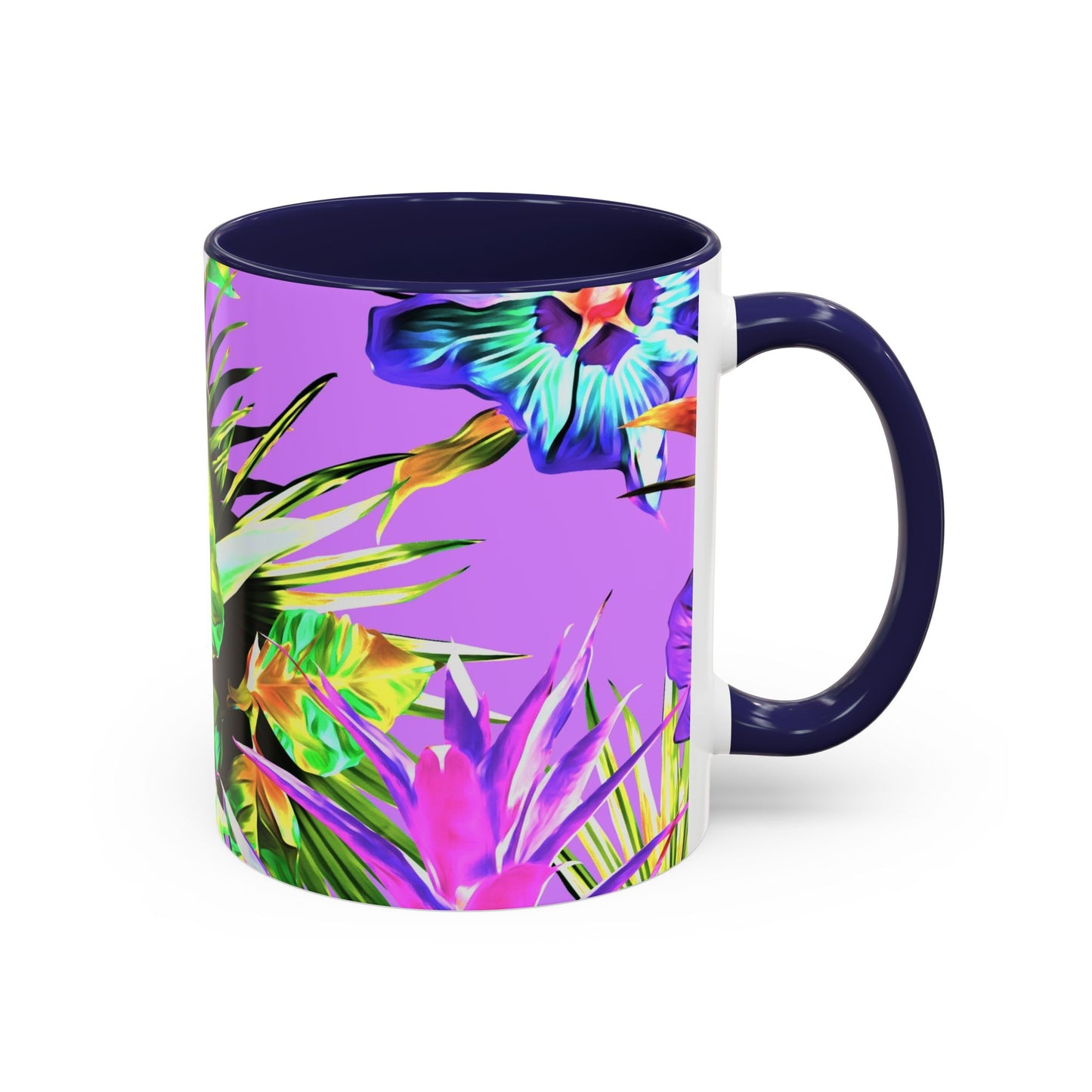 Accent Coffee Mug (11, 15oz), Plant Palooza, purple / Various Colors