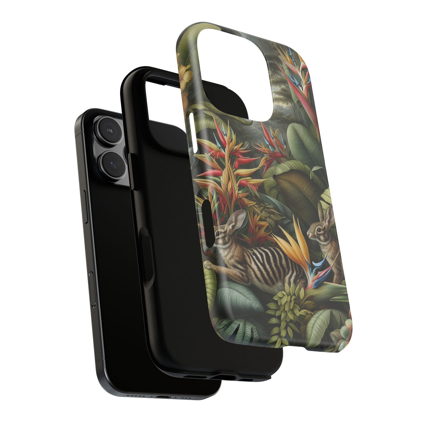 Rainforest Rabbit Outing Phone Case - Tough Cases with Summer Vibe
