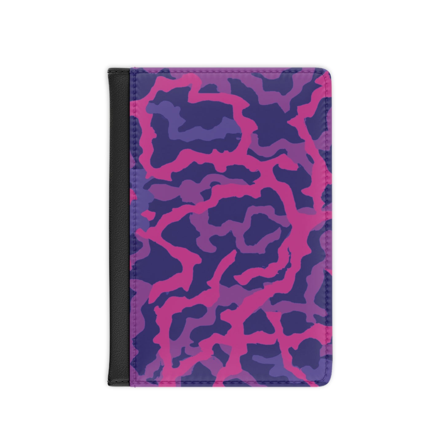 Tropical Passport Cover, Faux Leather - RFID blocking for travel security / Coral Threads, Heatwave