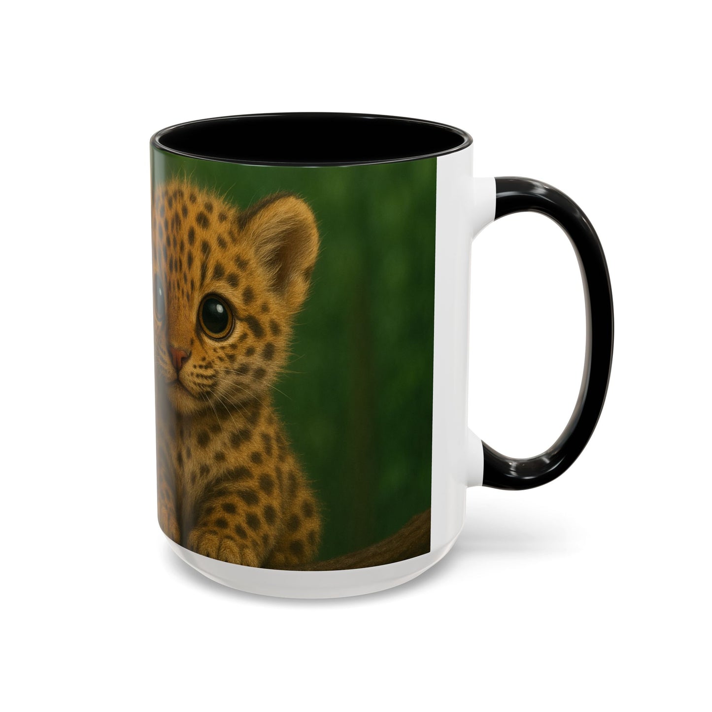 Accent Color Coffee Mug (11, 15oz), 8 Colors - Baby Jaguars