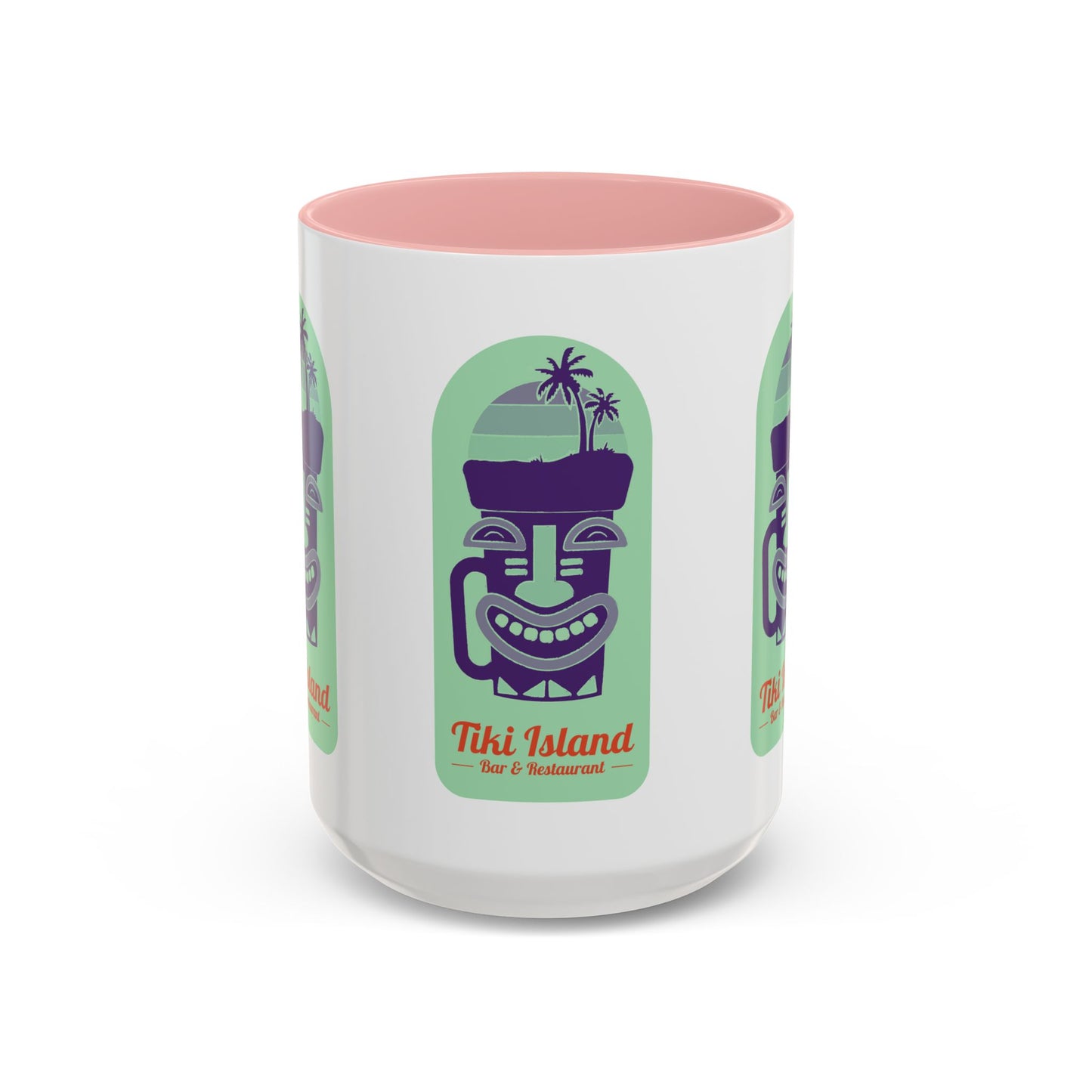 Tiki Island Accent Coffee Mug - Fun Tropical Drinkware for Beach Vibes, green