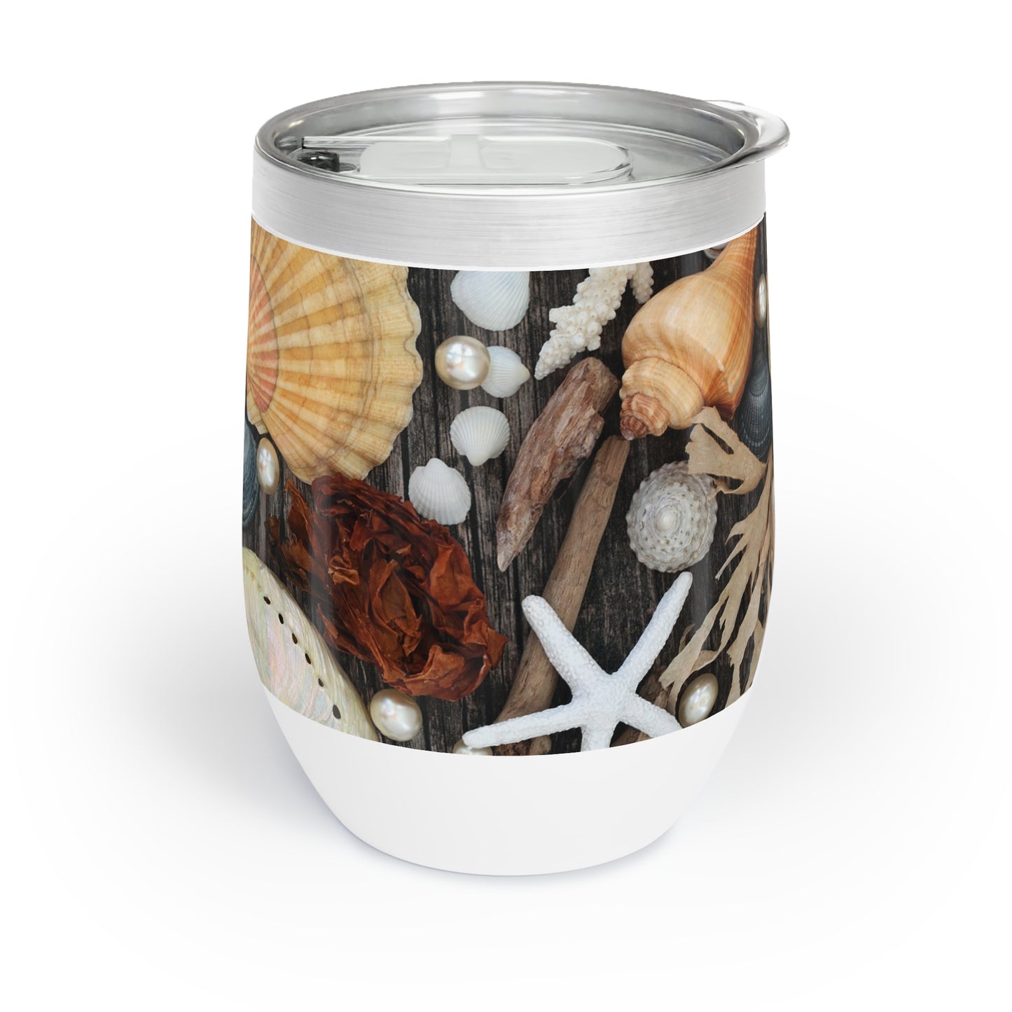 Chill Wine Tumbler, Tropical Beach Shells