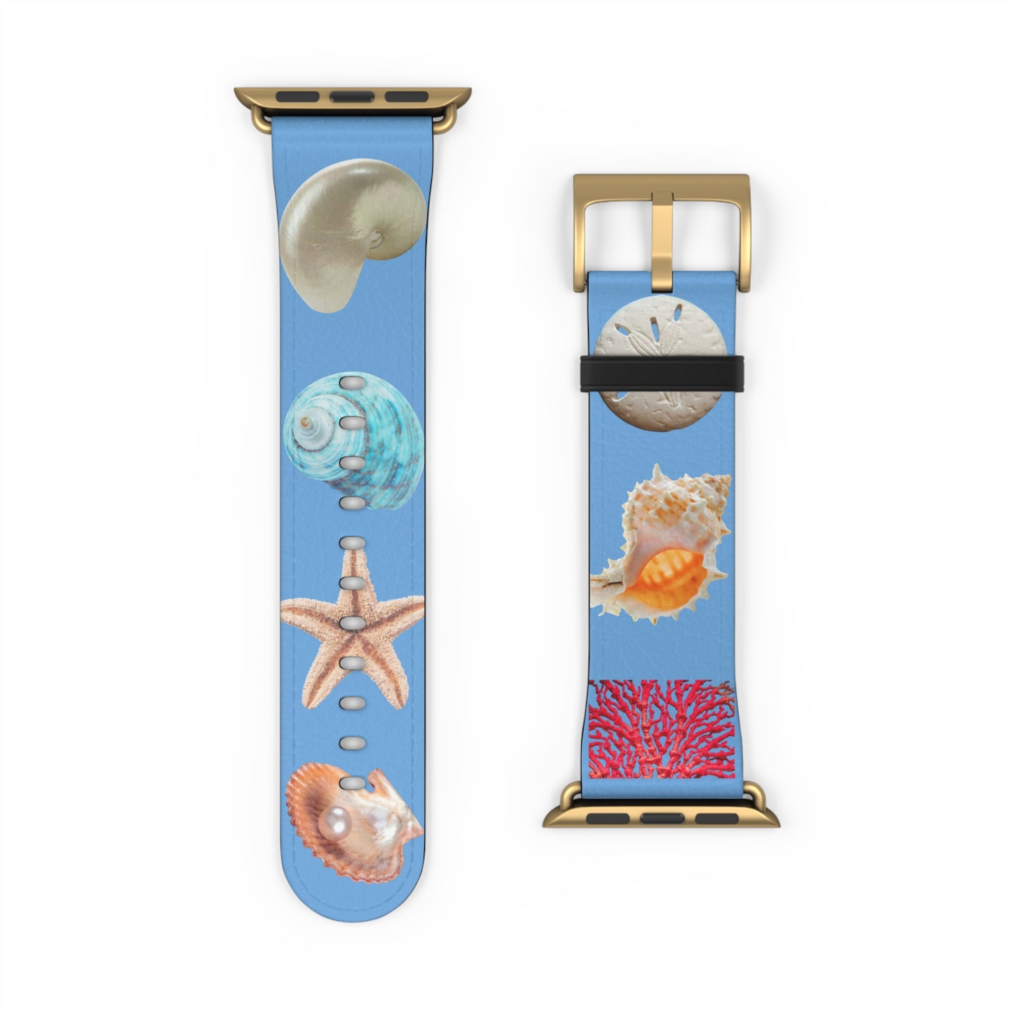 Apple Watch Band - Real Seashell Collection, lt blue