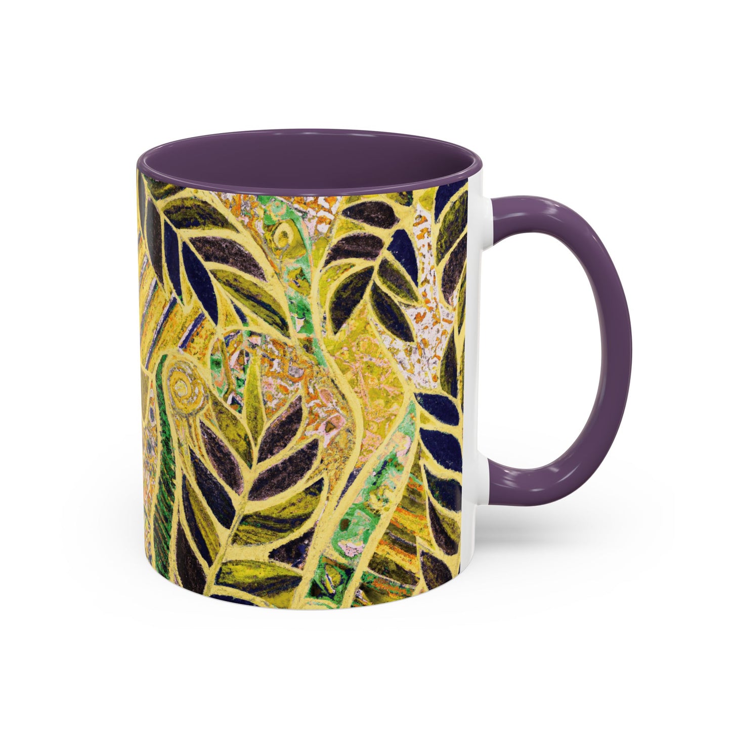 Accent Color Coffee Mug (11, 15oz), Amazon Whimsy/Yellow, Various Colors