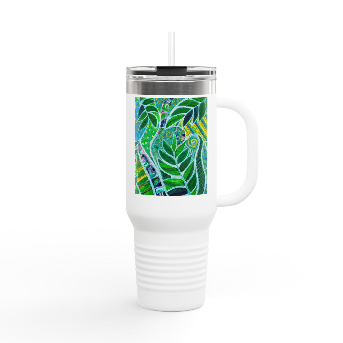 Amazon Whimsy/Green Insulated Travel Mug - 40oz - Perfect for Outdoor Adventures