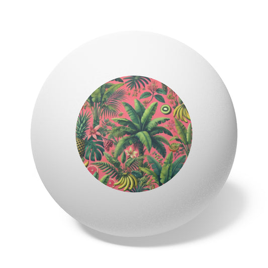 Tropical Paradise Ping Pong Balls - 6 Pack with More Tropical Fruit, Coral