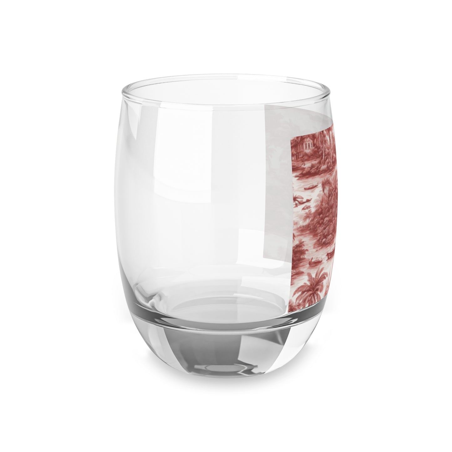 Whiskey Glass, Tropical Toile #1, Ruset