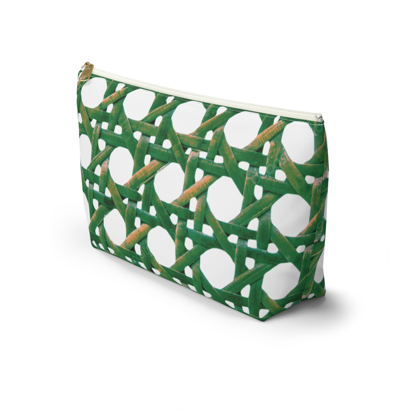 Tropical Accessory Pouch, 2 sizes | Makeup Bag | Perfect for Travel & Everyday Use / Beach Chair Wicker, Green