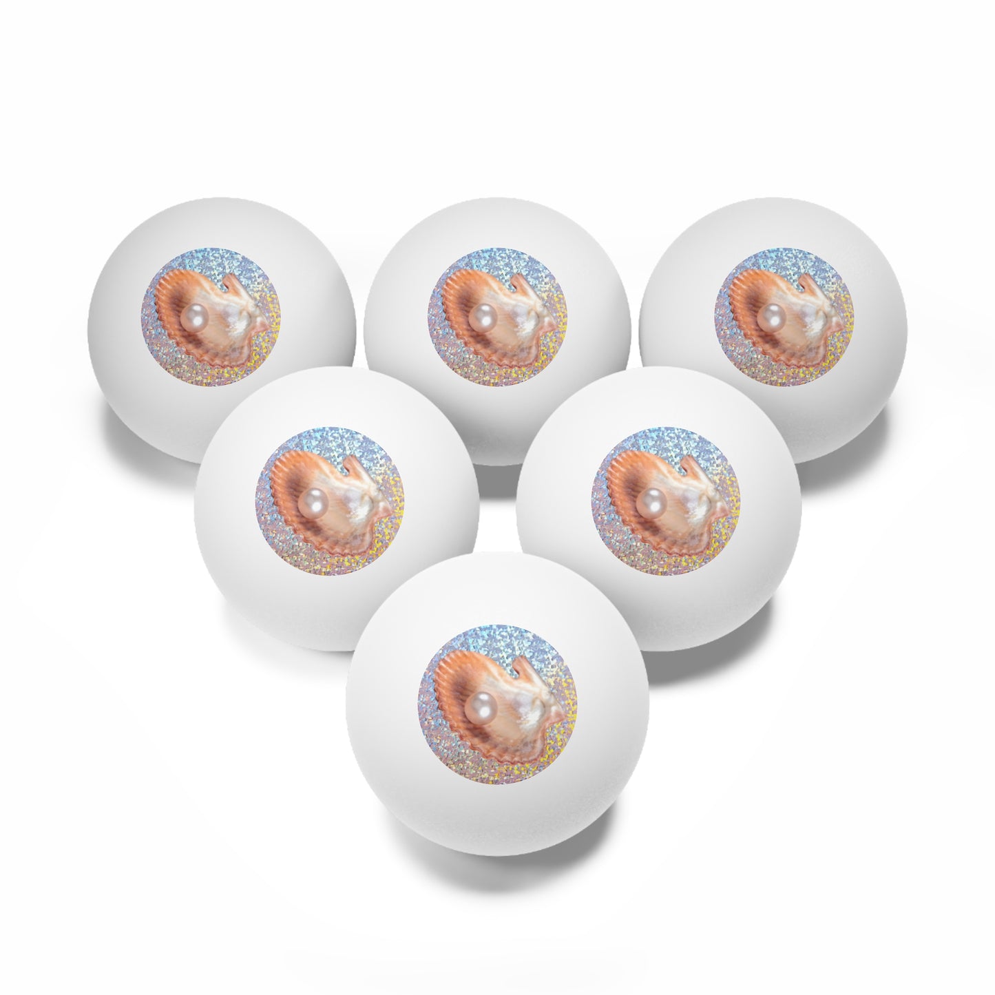 Tropical Paradise Ping Pong Balls - 6 Pack with Peach Pearl