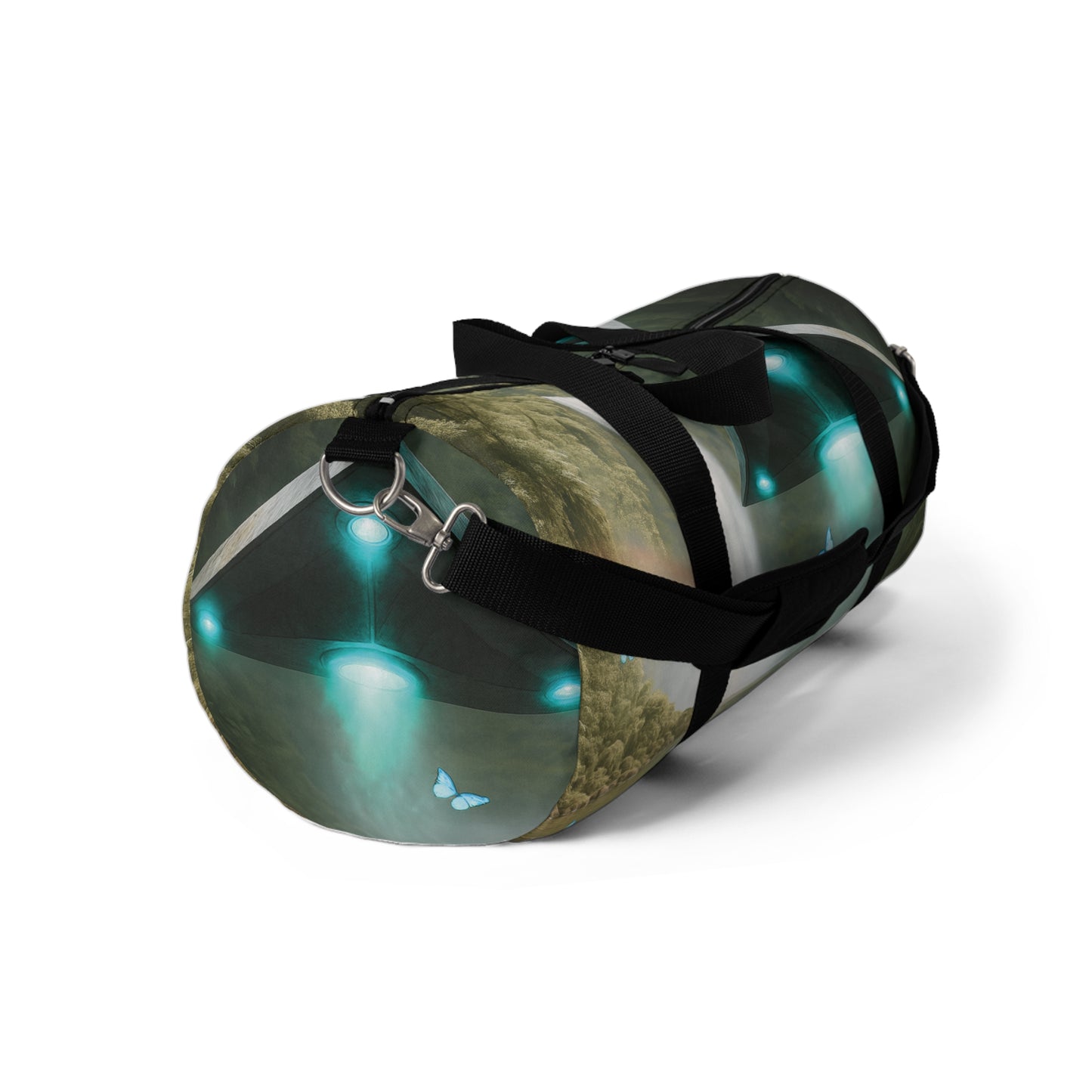 Tropical Duffel Bag - Perfect for Travel and Gym / UFO and Waterfall